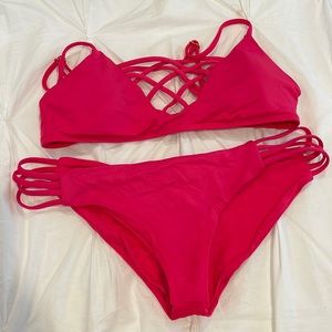 Lspace hot pink bikini